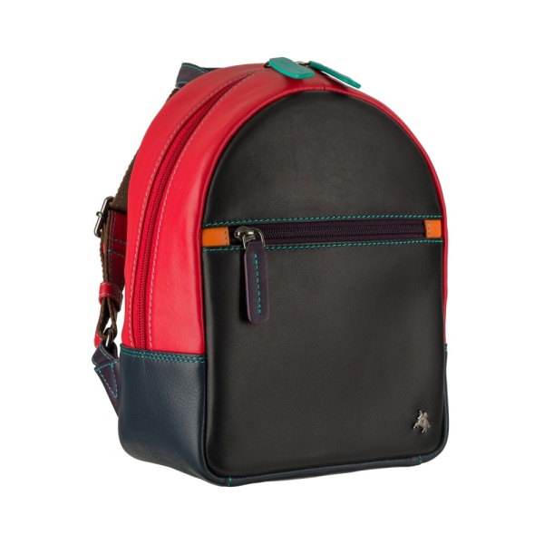 Mały skórzany plecaczek damski Visconti S-46 – kolorowy