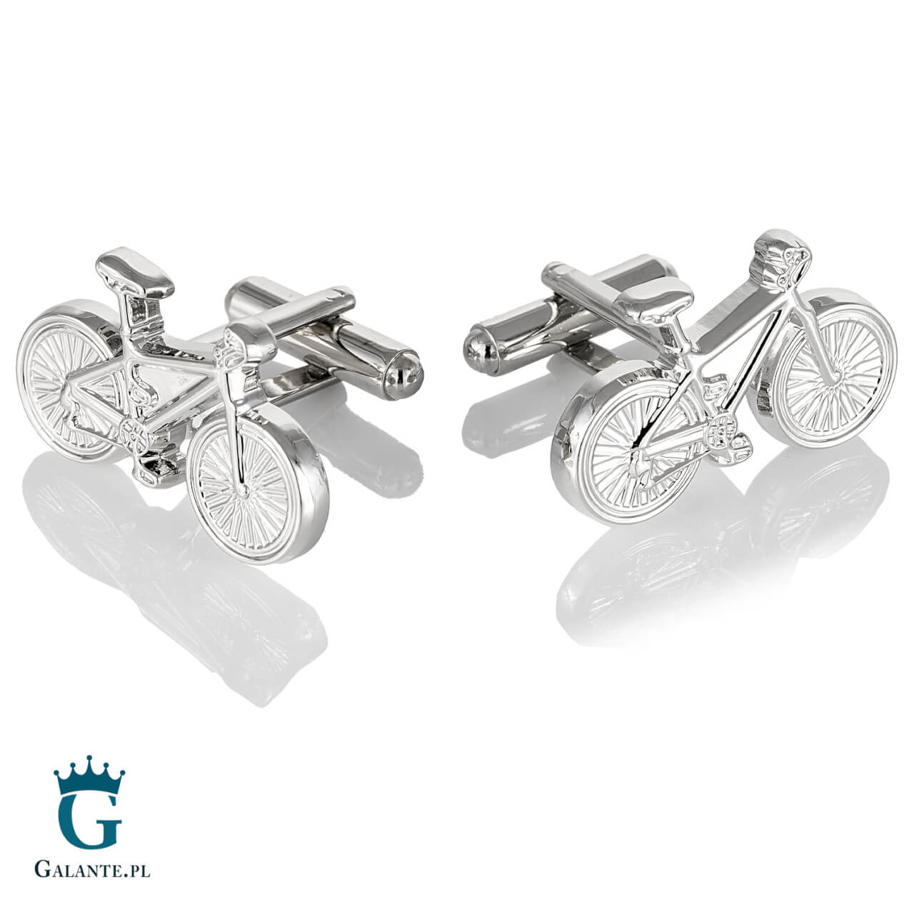 Złote spinki do mankietów z kryształem PS-073