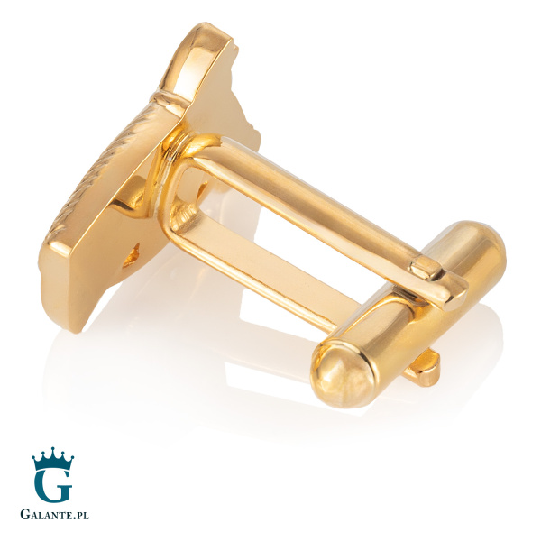 Złote spinki do mankietów Koń PS-410