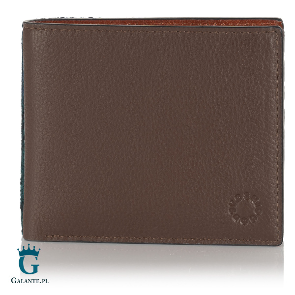 Dwukolorowy skórzany portfel męski Yoshi Y2378 – brązowy