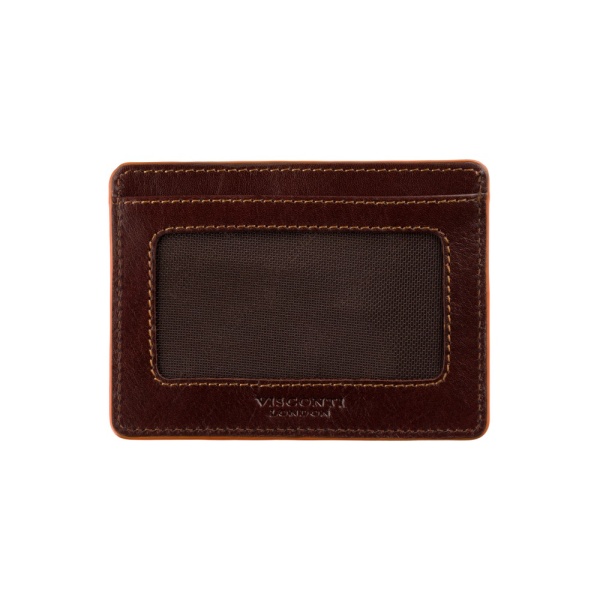 Eleganckie etui na karty i dokumenty Visconti ALP-91 z RFID – brązowy