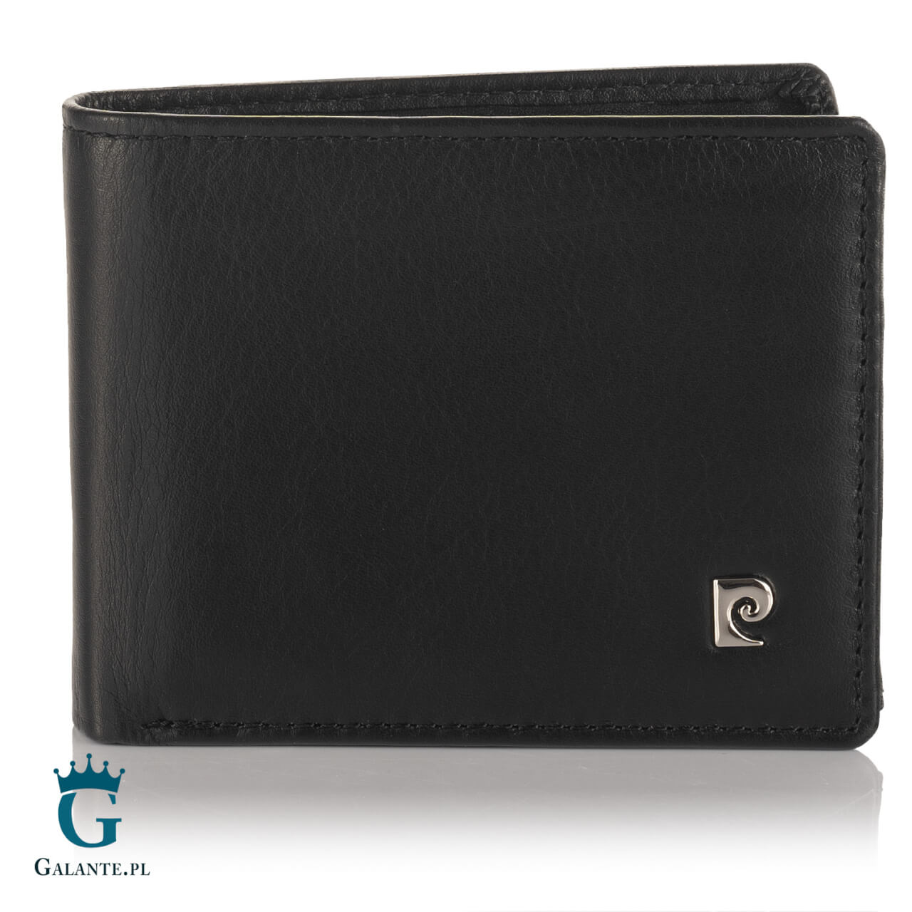 Mały Zapinany Portfel Męski Pierre Cardin z metalowym logo YS603 323A