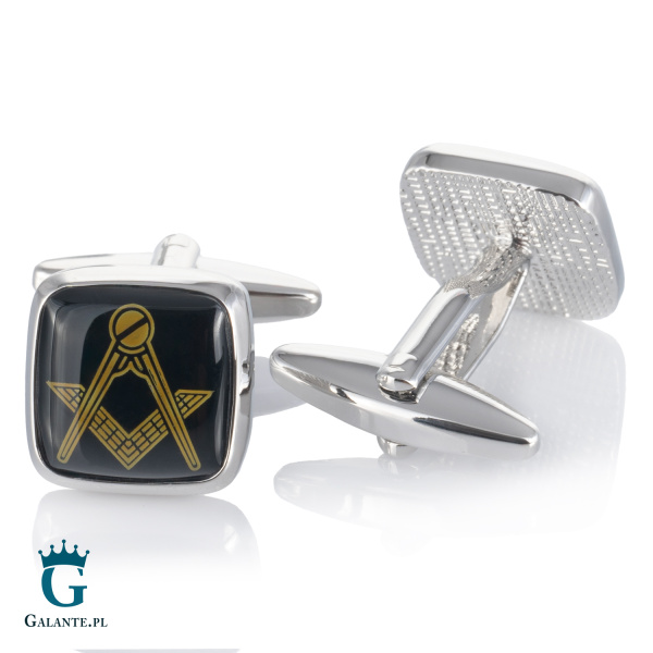 Spinki do mankietów Mason Onyks Silver SD-2836