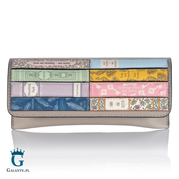 Skórzane damskie etui na okulary Jane Austen Yoshi Y4308 – szare