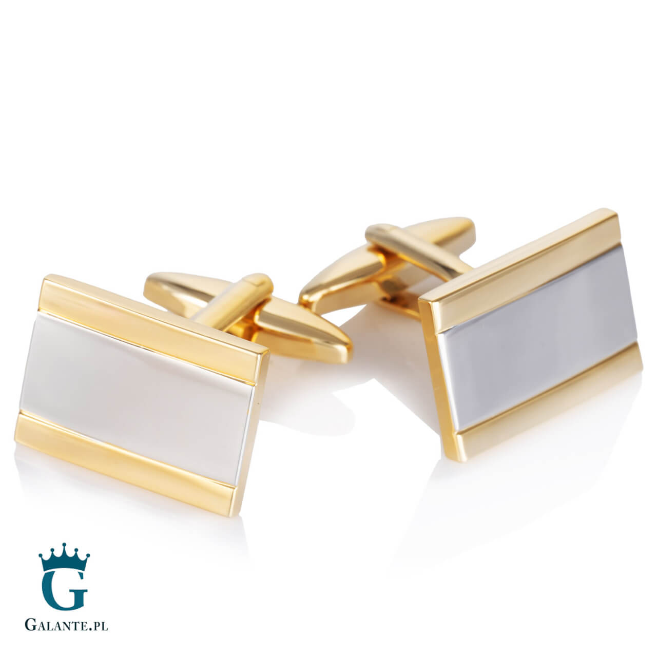 Złote spinki do mankietów X2 N9923