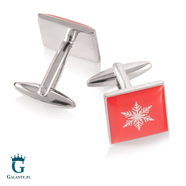 Spinki do mankietów Świąteczne Płatki Śniegu X2 BOCS084