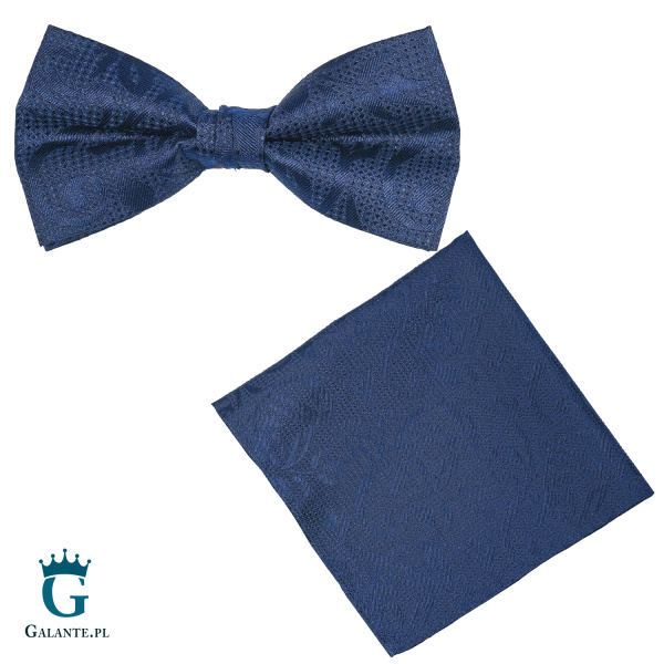 Zestaw Granatowa muszka i poszetka L1011