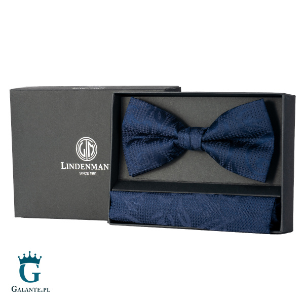 Zestaw Granatowa muszka i poszetka L1011