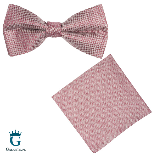 Zestaw Różowa muszka i poszetka L1012