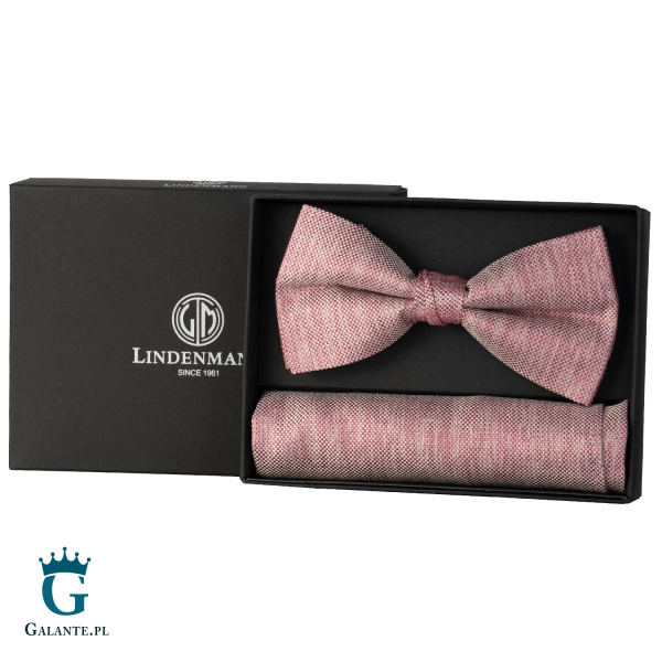 Zestaw Różowa muszka i poszetka L1012