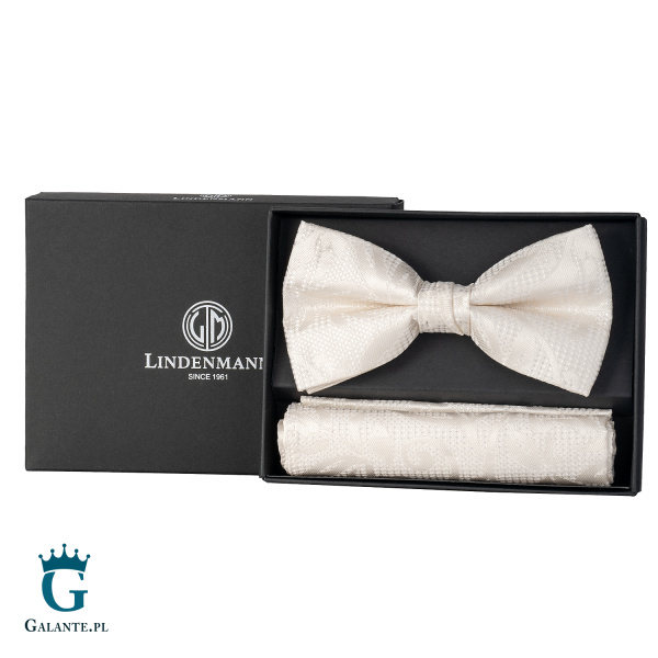 Zestaw Kremowa muszka i poszetka L1011