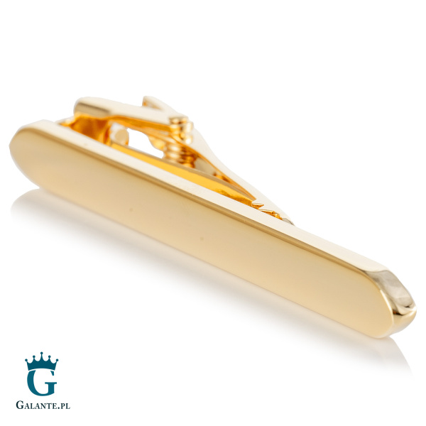Złota, zaokrąglona spinka do krawata X2 T28