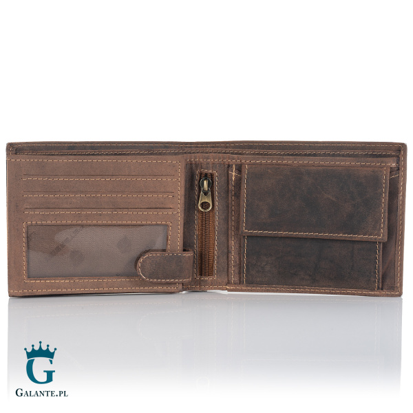 Brązowy skórzany portfel dla motocyklisty PETERSON 304BIKE