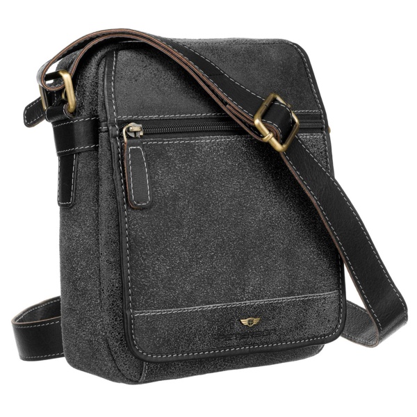 Skórzana szaszetka męska styl vintage PETERSON 663-SCC