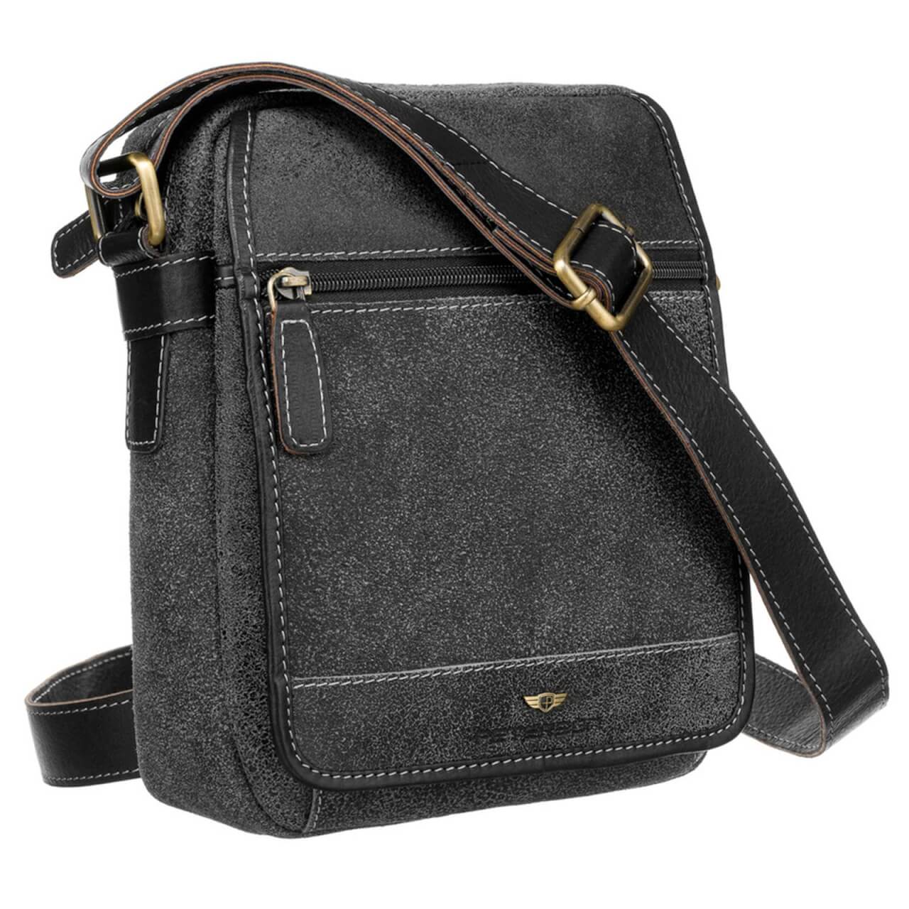 Saszetka męska ze skóry nubuk PETERSON 250586