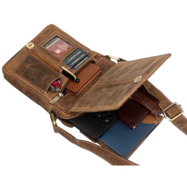 Saszetka męska ze skóry nubuk PETERSON 250586