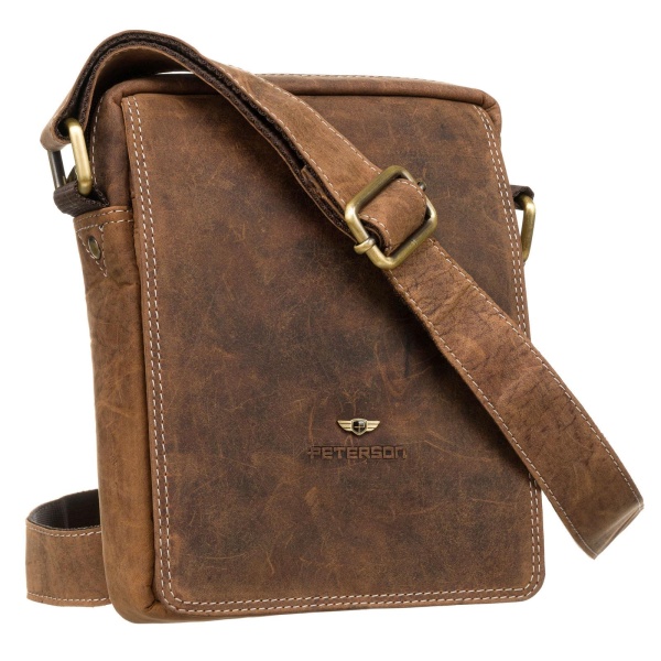 Saszetka męska ze skóry nubuk PETERSON 250586