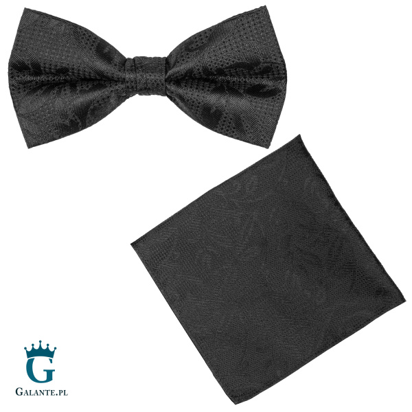 Zestaw Czarna muszka i poszetka L1011