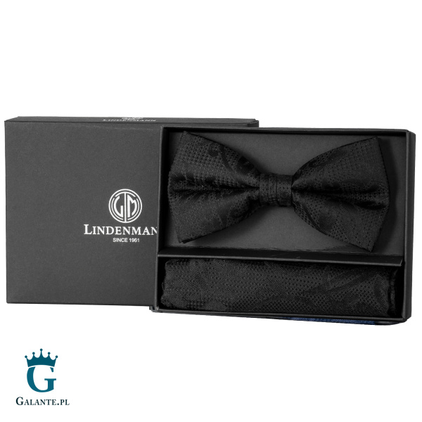 Zestaw Czarna muszka i poszetka L1011