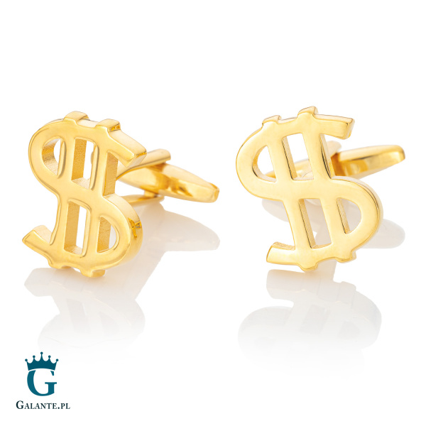 Spinki do mankietów Złote Dolary X2 N299