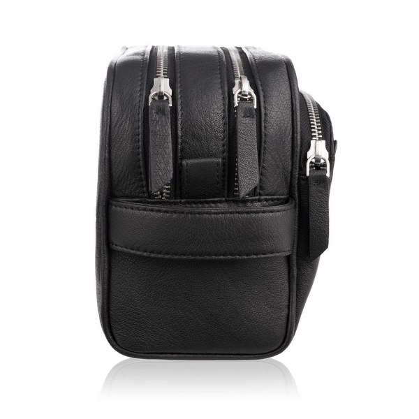 Skórzana kosmetyczka męska Brodrene G-04 Czarna