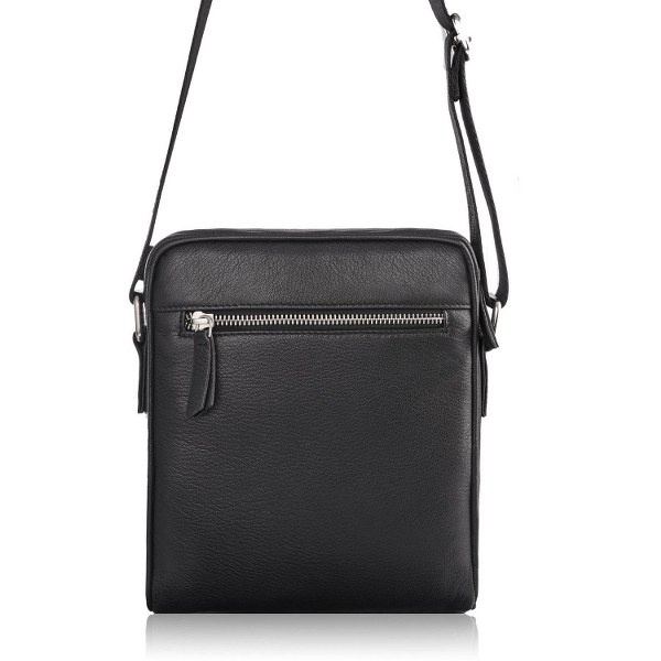 Praktyczna skórzana saszetka męska Brodrene czarna