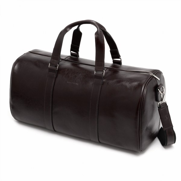 Torba podróżna ze skóry naturalnej Brodrene R20 – ciemny brąz