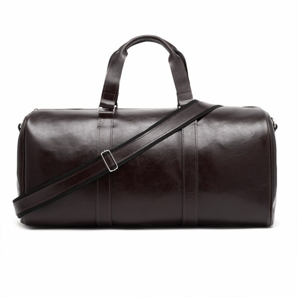 Torba podróżna ze skóry naturalnej Brodrene R20 – ciemny brąz