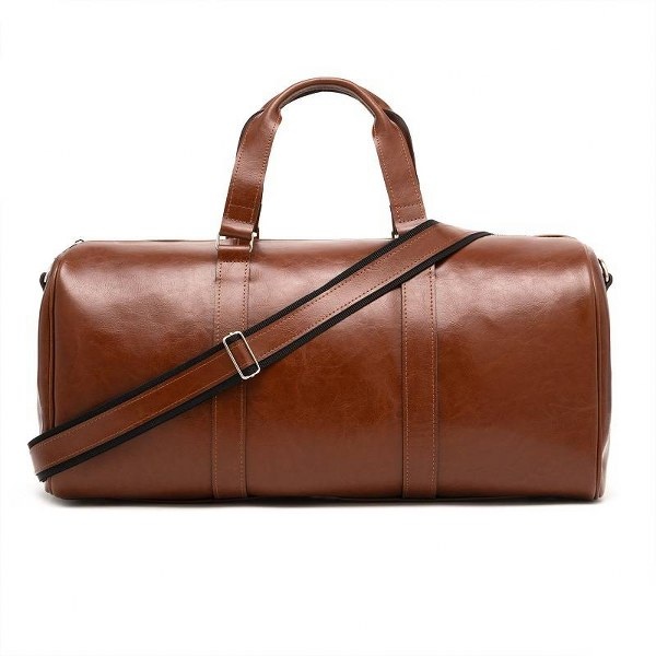 Torba podróżna ze skóry naturalnej Brodrene R20 – jasny brąz