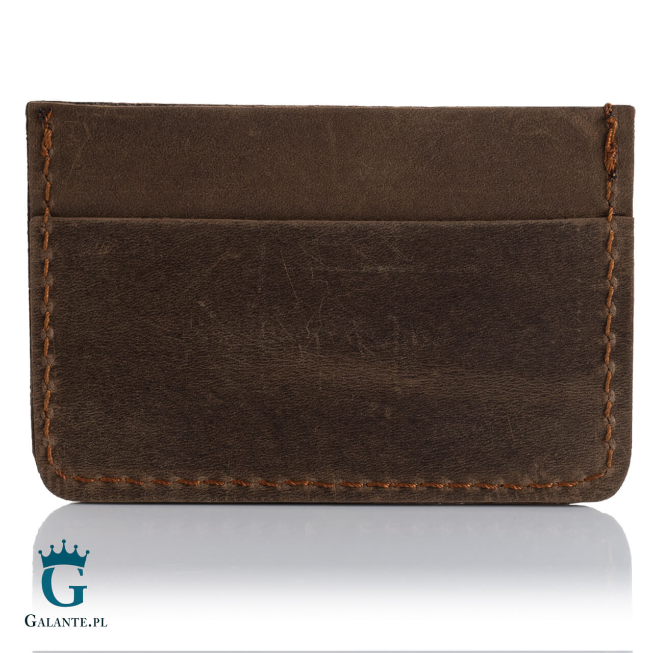 6 Etui na karty ze skóry naturalnej Brodrene E01 ciemny brąz