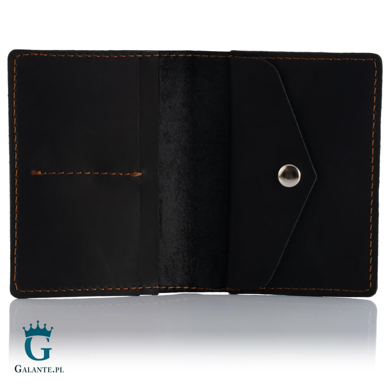 Etui na karty ze skóry naturalnej Brodrene E01 – jasny brąz