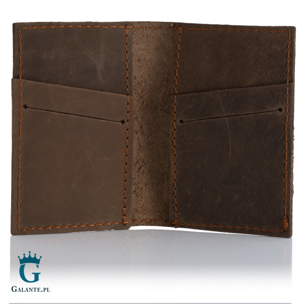 Mała super cienka banknotówka Brodrene SW03 – ciemny brąz