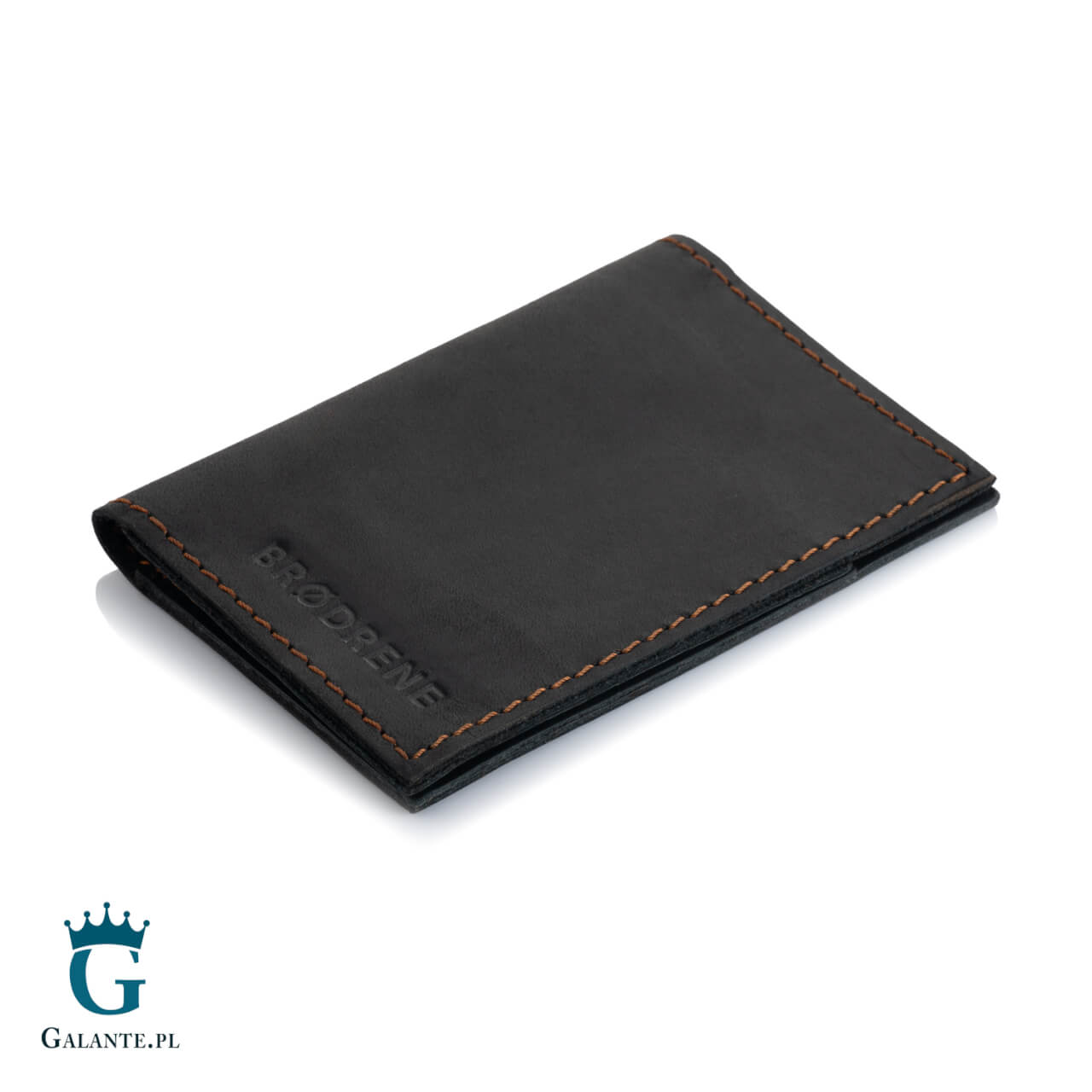 Mała super cienka banknotówka Brodrene SW03 – ciemny brąz