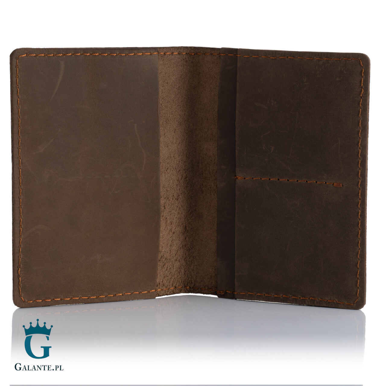 Etui na dokumenty ze skóry naturalnej Brodrene SW01 jasny brąz