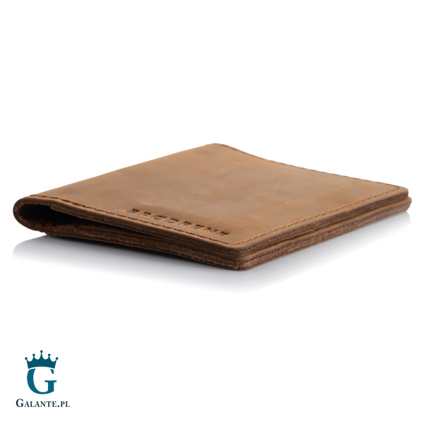 Etui na dokumenty ze skóry naturalnej Brodrene SW01 jasny brąz