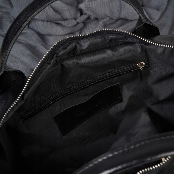 9901-BLACK,8 Torba na laptop z gładkiej skóry licowej Brodrene czarna