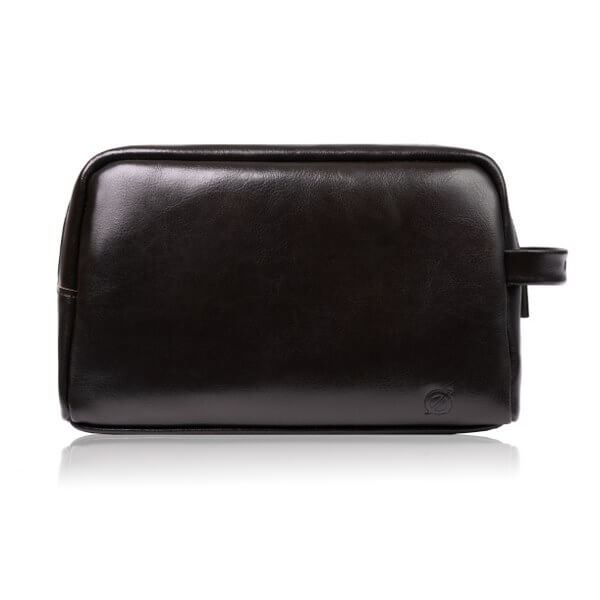 Skórzana kosmetyczka męska Brodrene KL01 Czarna
