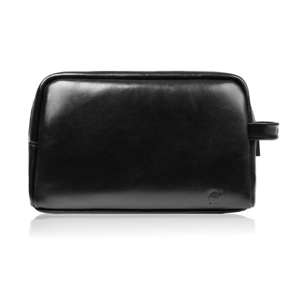 Skórzana kosmetyczka męska Brodrene KL01 Czarna