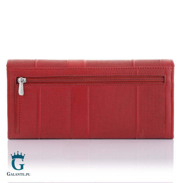 Duży czerwony portfel damski skóra Valentini 157-272