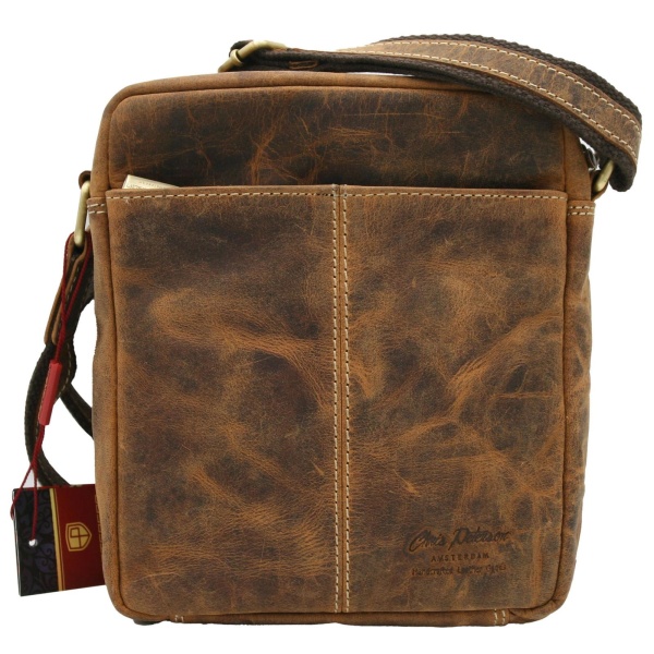 Brązowa listonoszka męska ze skóry nubuk PETERSON 5031