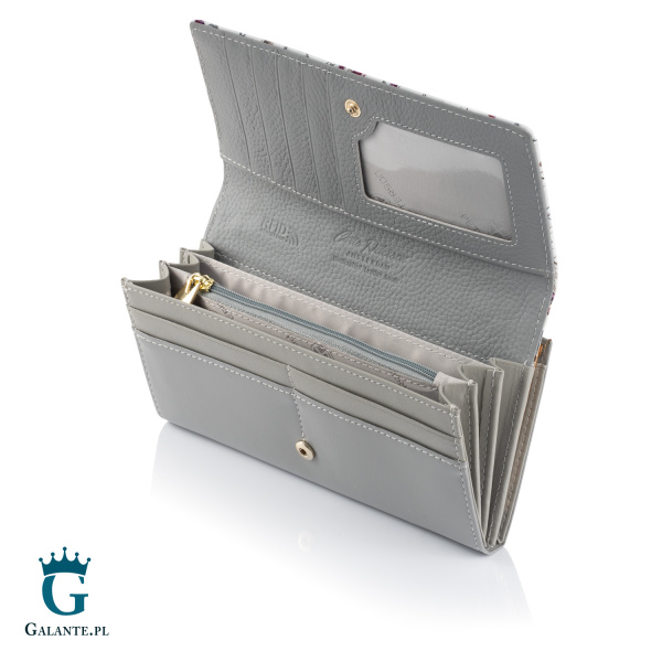 Duży portfel damski malowany w kwiaty PETERSON PH24 – kolorowy