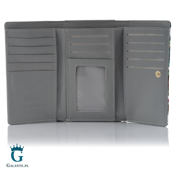 Portfel damski malowany w kwiaty PETERSON PH23 – kolorowy