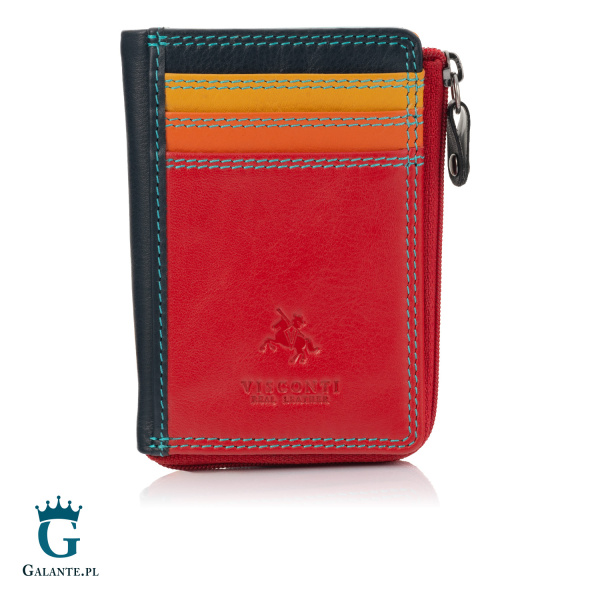 Kolorowy portfel damski na bilon i karty Visconti RB-110 – wielokolorowy