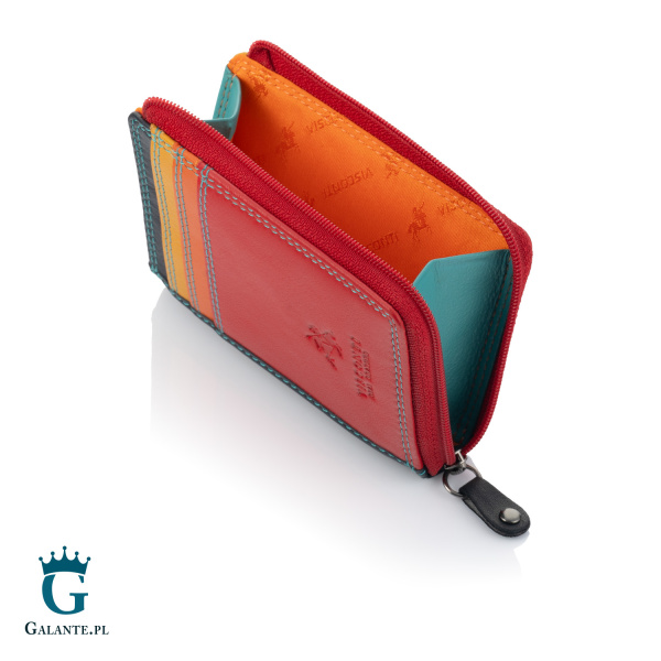 Kolorowy portfel damski na bilon i karty Visconti RB-110 – wielokolorowy