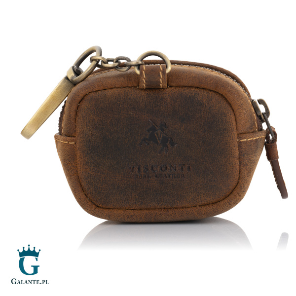 Skórzane etui na słuchawki Visconti RB-115 – brązowe