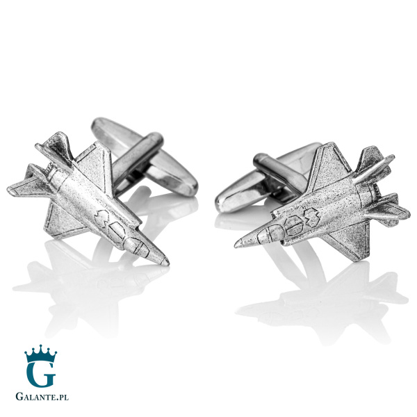 Spinki do mankietów X2 Samolot Myśliwiec F-35