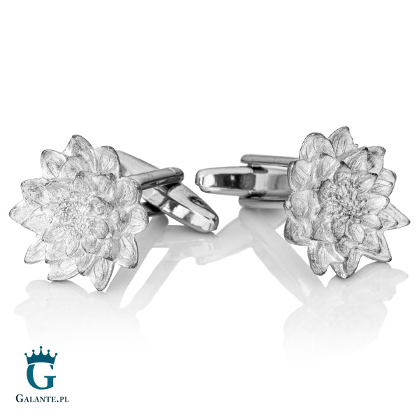 Spinki do mankietów Kwiat Lilii Wodnej X2 WCL163