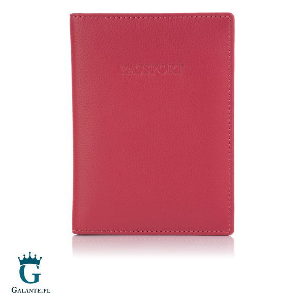 Skórzane etui na paszport Visconti V-2201 RFID – różowy