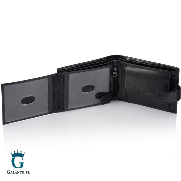 Pojemny skórzany portfel PETERSON z zapięciem 304Z