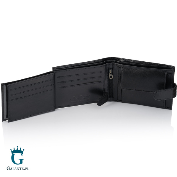 Pojemny skórzany portfel PETERSON z zapięciem 304Z